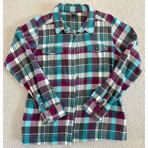 Patagonia Plaid Button Down Shirt - Teal, Purple, Black